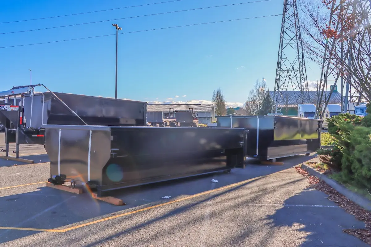Roll-off dumpster ready for waste disposal at job site for Cleanout Dumpster Rental in Lansdowne